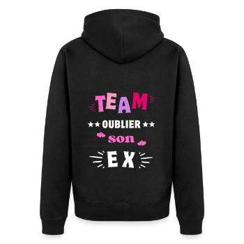 Team Oublier Son Ex Copain - Veste à capuche bio Premium Unisexe - noir - Dos - Nico (187cm)