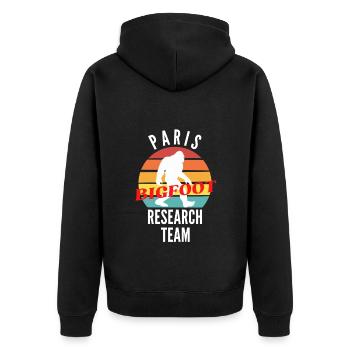 PARIS BIGFOOT RESEARCH TEAM - Veste à capuche bio Premium Unisexe - noir - Dos - Nico (187cm)