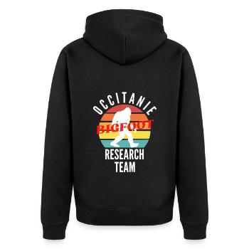 OCCITANIE BIGFOOT RESEARCH - Veste à capuche bio Premium Unisexe - noir - Dos - Nico (187cm)