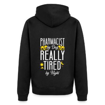 Technicien en pharmacie - Veste à capuche bio Premium Unisexe - noir - Dos - Nico (187cm)