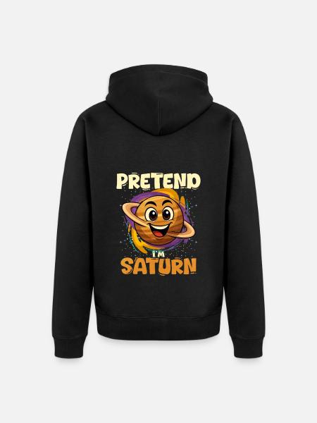 Saturn - Unisex Premium Organic Zip Hoodie - black
