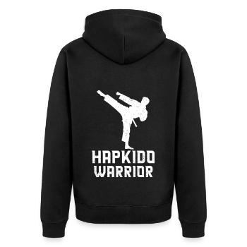 Guerrier Hapkido - Veste à capuche bio Premium Unisexe - noir - Dos - Nico (187cm)