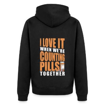 Technicien en pharmacie - Veste à capuche bio Premium Unisexe - noir - Dos - Nico (187cm)