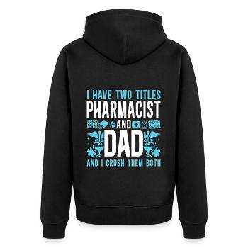 Technicien en pharmacie - Veste à capuche bio Premium Unisexe - noir - Dos - Nico (187cm)