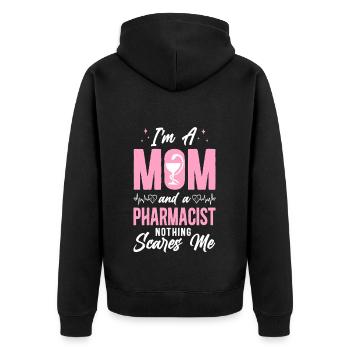 Technicien en pharmacie - Veste à capuche bio Premium Unisexe - noir - Dos - Nico (187cm)