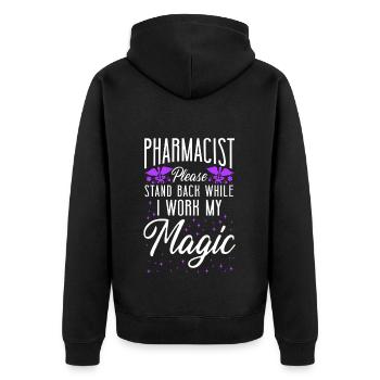 Technicien en pharmacie - Veste à capuche bio Premium Unisexe - noir - Dos - Nico (187cm)
