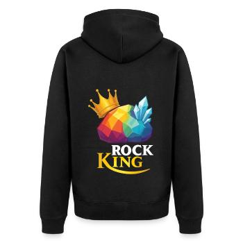 Geology Rock - Unisex Premium Bio Zip Hoodie - Schwarz - Hinten - Nico (187cm)