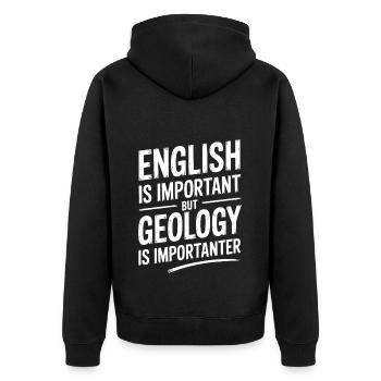 Géologie Roche - Veste à capuche bio Premium Unisexe - noir - Dos - Nico (187cm)