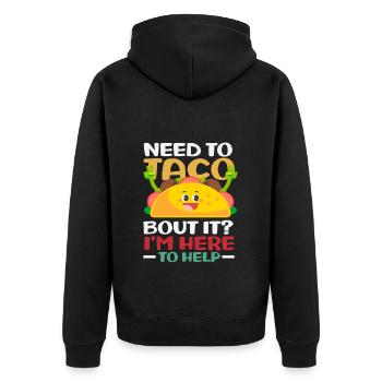 Conseiller scolaire Taco Bout It Help - Veste à capuche bio Premium Unisexe - noir - Dos - Nico (187cm)