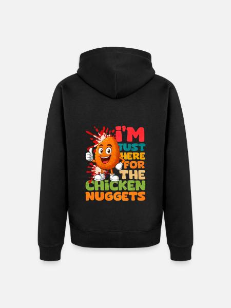 Chicken Nugget - Unisex Premium Organic Zip Hoodie - black