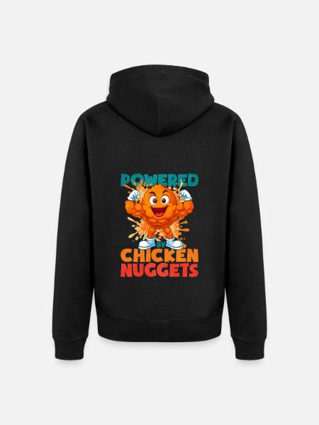 Chicken Nugget - Unisex Premium Organic Zip Hoodie - black