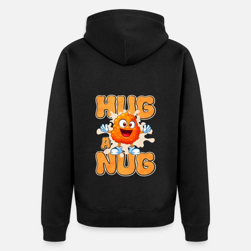 Chicken Nugget - Unisex Premium Bio Zip Hoodie - Schwarz