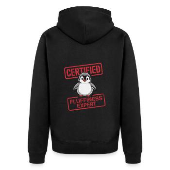 Chemise de nuit pingouin pyjama chemise de nuit cadeau - Veste à capuche bio Premium Unisexe - noir - Dos - Nico (187cm)