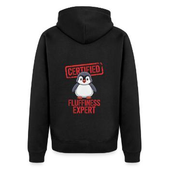 Chemise de nuit Pingouin Pyjama Cadeau - Veste à capuche bio Premium Unisexe - noir - Dos - Nico (187cm)