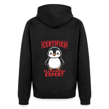 Chemise de nuit pingouin chemise de nuit pyjama cadeau - Veste à capuche bio Premium Unisexe - noir - Dos - Nico (187cm)