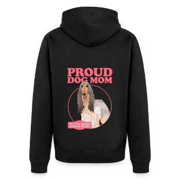 Lévrier afghan maman chien maman cadeau - Veste à capuche bio Premium Unisexe - noir - Dos - Nico (187cm)
