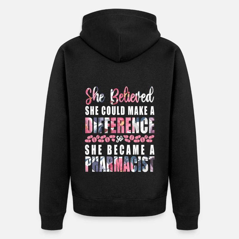 Pharmacy Tech Technician - Unisex Premium Organic Zip Hoodie - black