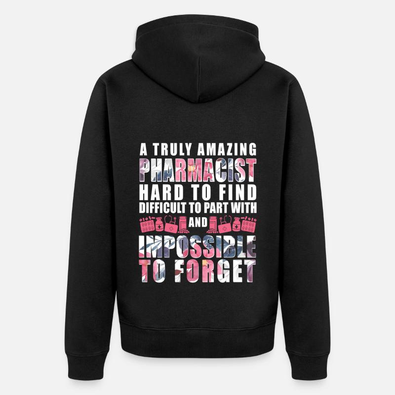 Pharmacy Tech Technician - Unisex Premium Organic Zip Hoodie - black