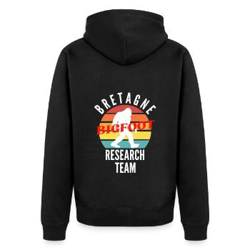 BRETAGNE BIGFOOT RESEARCH TEAM - Veste à capuche bio Premium Unisexe - noir - Dos - Nico (187cm)