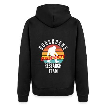 BOURGOGNE BIGFOOT RESEARCH TEAM - Veste à capuche bio Premium Unisexe - noir - Dos - Nico (187cm)