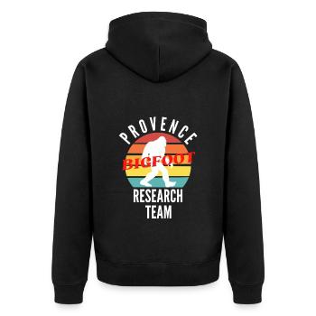 PROVENCE BIGFOOT RESEARCH TEAM - Veste à capuche bio Premium Unisexe - noir - Dos - Nico (187cm)