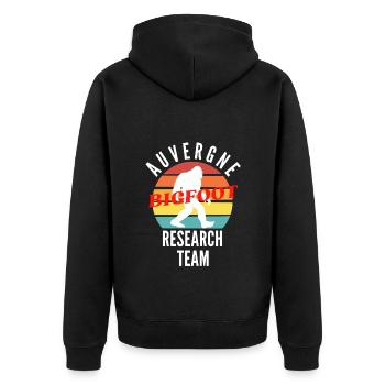 AUVERGNE BIGFOOT RESEARCH TEAM - Veste à capuche bio Premium Unisexe - noir - Dos - Nico (187cm)