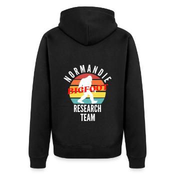 NORMANDIE BIGFOOT RESEARCH TEAM - Veste à capuche bio Premium Unisexe - noir - Dos - Nico (187cm)