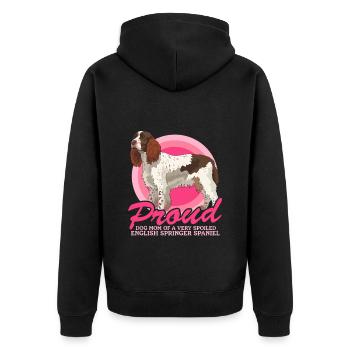 English Springer Spaniel Mom Dog Mom Gifts - Unisex Premium Organic Zip Hoodie - black - Back - Nico (187cm)