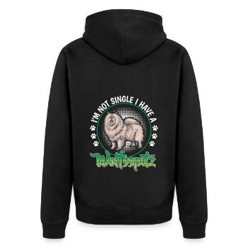 Wolfsspitz nicht single Deutscher Wolfsspitz - Unisex Premium Bio Zip Hoodie - Schwarz - Hinten - Nico (187cm)