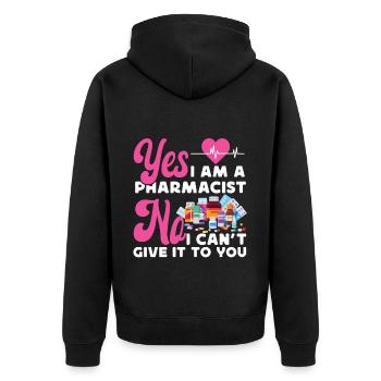 Technicien en pharmacie - Veste à capuche bio Premium Unisexe - noir - Dos - Nico (187cm)