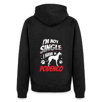 Podenco est un ami Lévrier espagnol - Veste à capuche bio Premium Unisexe - noir - Dos - Nico (187cm)