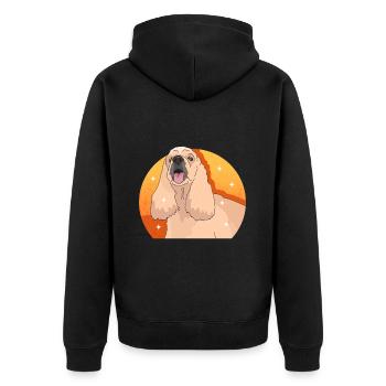 Cocker américain épagneul chien cadeaux - Veste à capuche bio Premium Unisexe - noir - Dos - Nico (187cm)