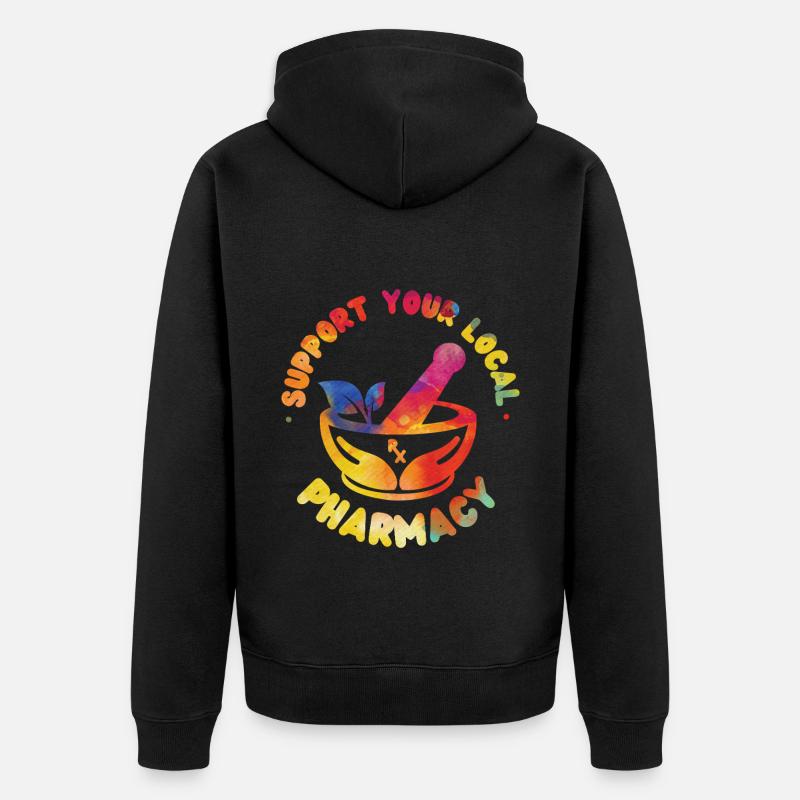 Pharmacy Tech Technician - Unisex Premium Bio Zip Hoodie - Schwarz