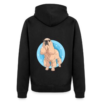 Cocker américain épagneul chien cadeaux - Veste à capuche bio Premium Unisexe - noir - Dos - Nico (187cm)