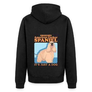 Cocker américain Spaniel chien cadeau - Veste à capuche bio Premium Unisexe - noir - Dos - Nico (187cm)