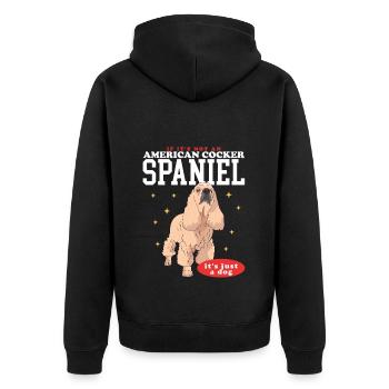 Cocker américain épagneul chien cadeaux - Veste à capuche bio Premium Unisexe - noir - Dos - Nico (187cm)