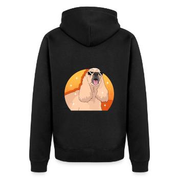 Cocker américain Spaniel chien cadeau - Veste à capuche bio Premium Unisexe - noir - Dos - Nico (187cm)