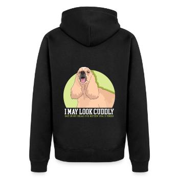 American Cocker Spaniel Dog Lover - Unisex Premium Organic Zip Hoodie - black - Back - Nico (187cm)
