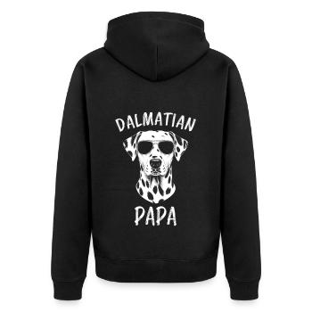 Dalmatien Disant Papa Drôle Dalmatien Cadeau - Veste à capuche bio Premium Unisexe - noir - Dos - Nico (187cm)