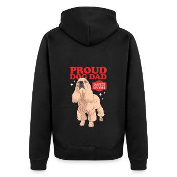 Cocker américain Spaniel Dad Gift - Veste à capuche bio Premium Unisexe - noir - Dos - Nico (187cm)