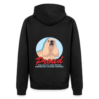 Cocker américain Spaniel Dad Gift - Veste à capuche bio Premium Unisexe - noir - Dos - Nico (187cm)