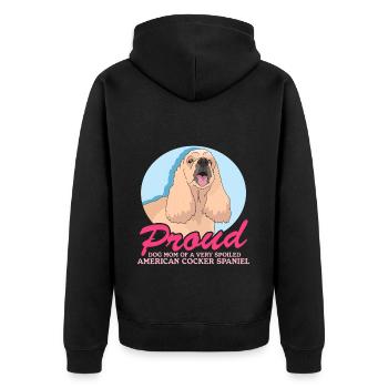 Cocker américain Spaniel Maman Cadeau - Veste à capuche bio Premium Unisexe - noir - Dos - Nico (187cm)