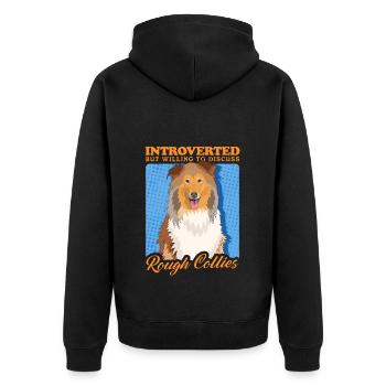 Collie Collie Longhair Dog Rough Collies Cadeau - Veste à capuche bio Premium Unisexe - noir - Dos - Nico (187cm)