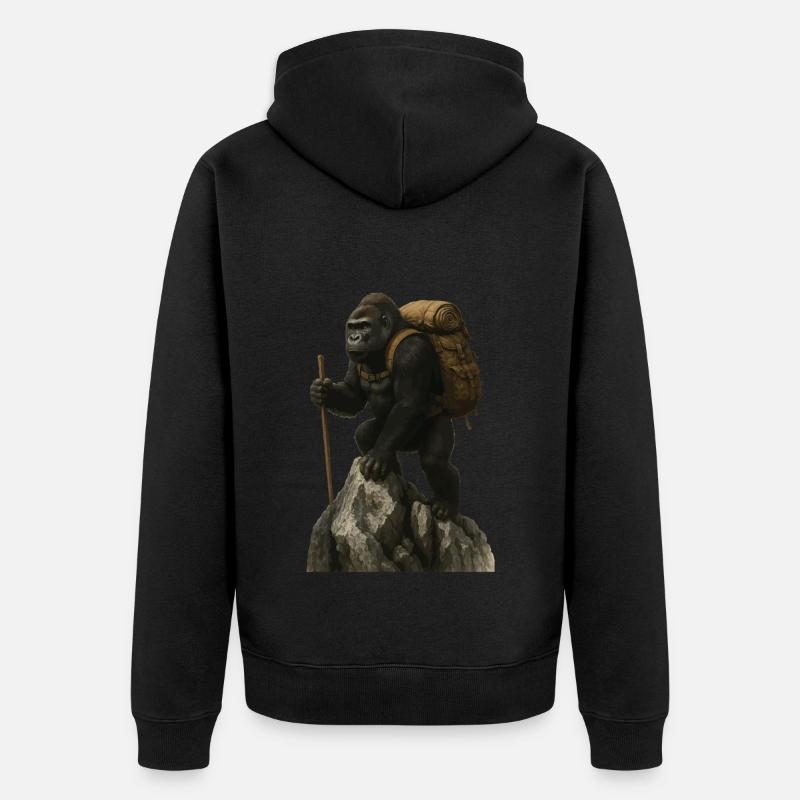 Randonnée Gorille - Veste à capuche bio Premium Unisexe - noir