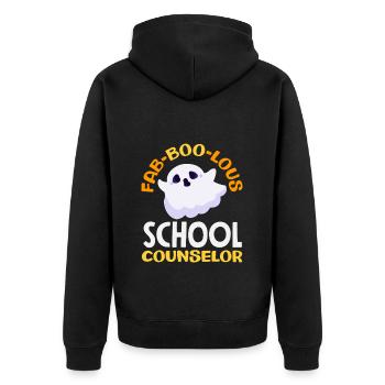 Le fantôme du conseiller scolaire de Fab-Boo-Lou - Veste à capuche bio Premium Unisexe - noir - Dos - Nico (187cm)
