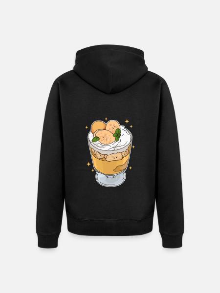 Bananenpudding Bananen Pudding Geschenk - Unisex Premium Bio Zip Hoodie - Schwarz
