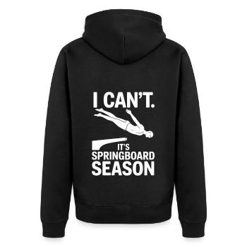 Diving diving board - Unisex Premium Organic Zip Hoodie - black - Back - Nico (187cm)