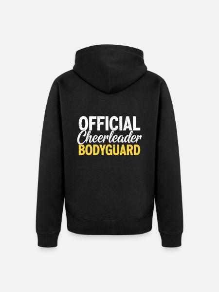 Official Cheerleader Bodyguard - Unisex Premium Organic Zip Hoodie - black
