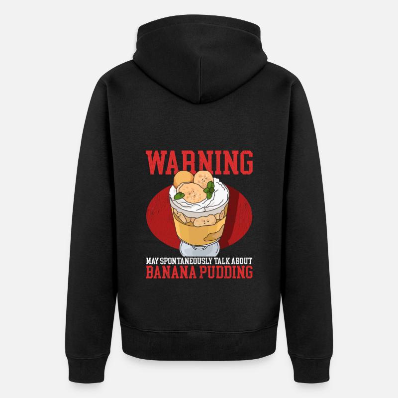 Bananenpudding Bananen Pudding Geschenk - Unisex Premium Bio Zip Hoodie - Schwarz