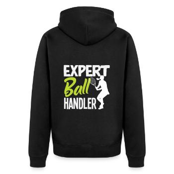 Joueur de tennis Expert manieur de balle - Veste à capuche bio Premium Unisexe - noir - Dos - Nico (187cm)